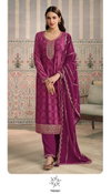 Mrinal By Vinay Kuleesh Printed Velvet Embroidery Work Dress Material Suppliers In India